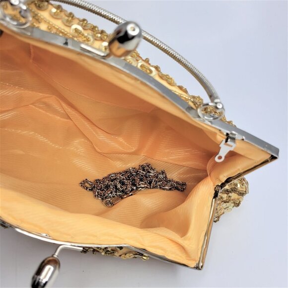 Gold Glitter Evening Clutch Purse - Picture 9 of 13
